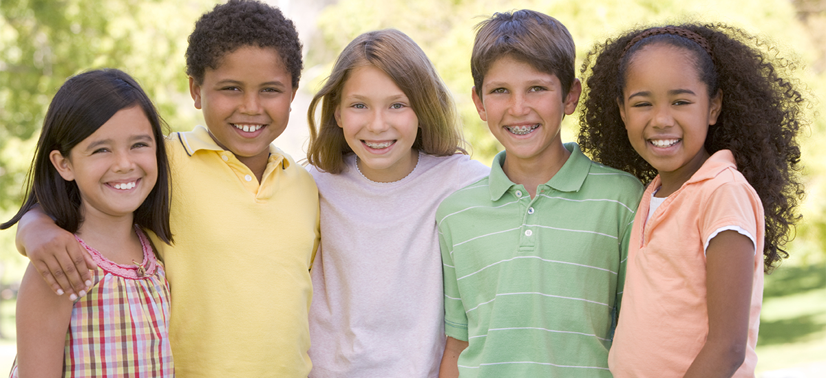 happy group of kids