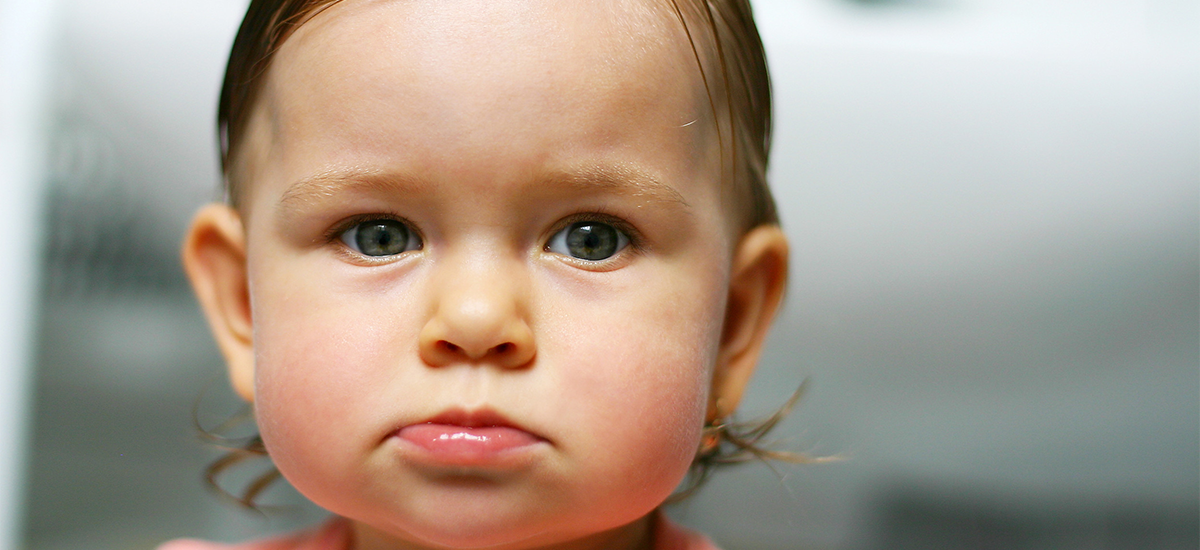 pouting toddler