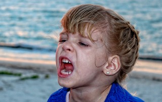 little girl having meltdown