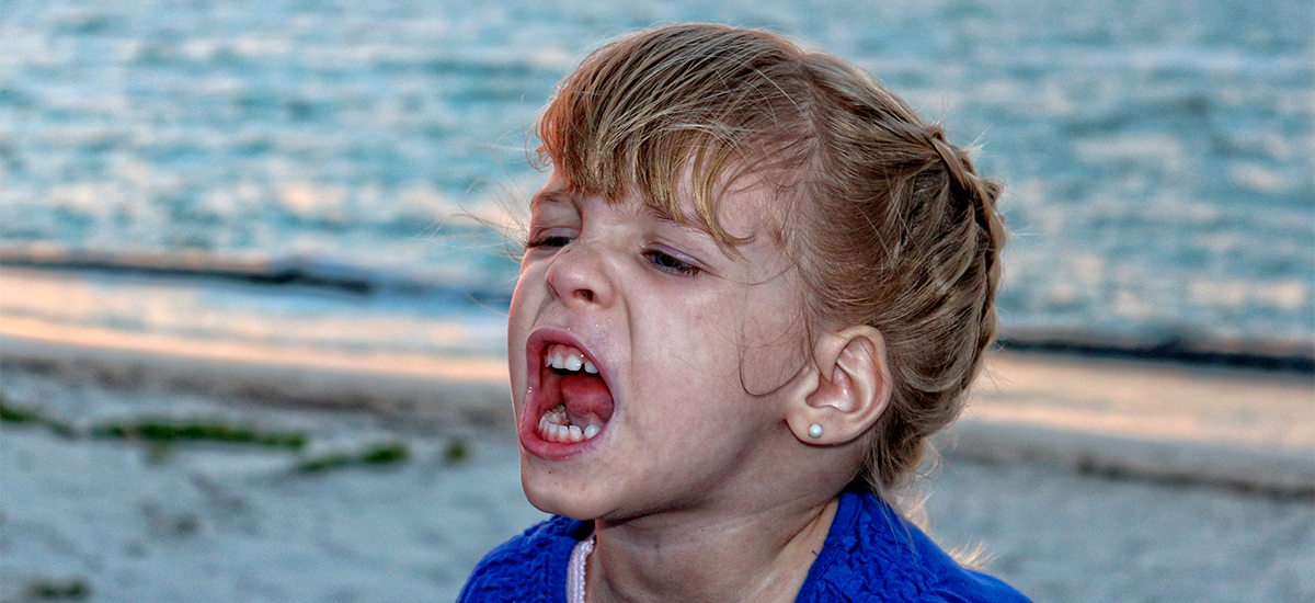 little girl having meltdown