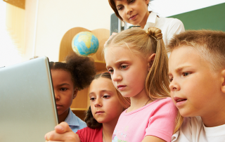 Students on a computer