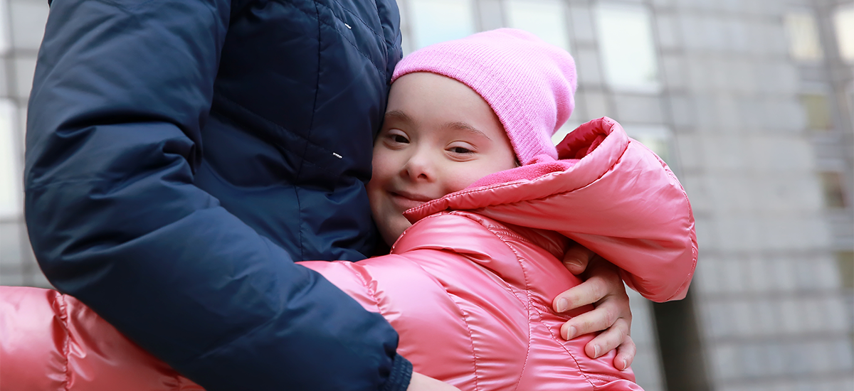 Child hugging mom