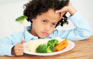 Child who doesn't want to eat broccolli